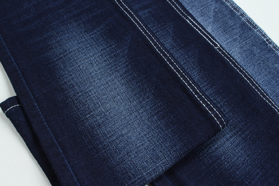 11 Oz Çapraz Çizgili Slub Denim Kumaş 3/1 Dokuma Koyu Mavi