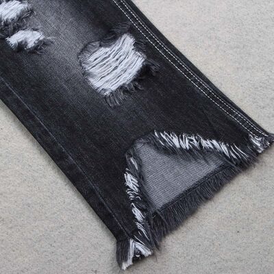 9.8oz Kükürt Siyah Çözgü Slub Denim kumaş %100 pamuk desizing kot kumaşı