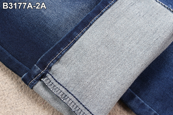 9.5 Ons Sahte Örgü Denim Dimi Kumaş Çift Katmanlar Streç Kot Malzemesi
