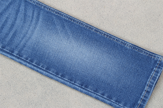 Indigo Blue Crosshatch Denim Kumaş Slub Full Stretch 10.3 Bir kez Jeans Malzemeleri