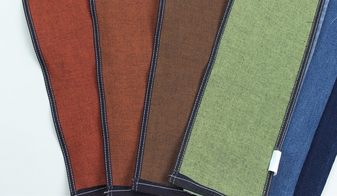 Toptan 10 oz renkli arka tarafı kot pantolonlar için dokuma kumaş