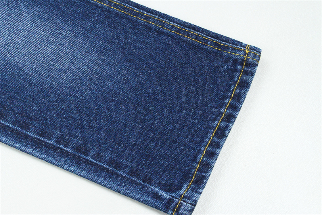 11.5oz Denim Kumaş Sert 100% C Marka Tarzı Jeans Erkek Arkadaş Tarzı Yumuşak El Duyguları Süper Koyu Mavi Renk