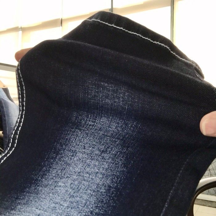 % 72 Pamuk% 28 Polyester% 1.5 Spandex Hafif Streç Denim Kumaş 9.5 Ons