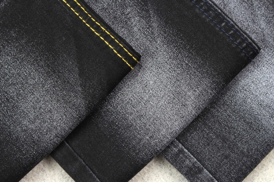 Jeans Yapımı İçin Siyah Arka Saf Siyah Denim Kumaş 9OZ