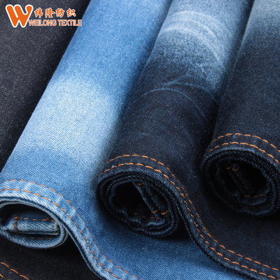 Supplex Lycra Stretch Denim Jeans Kumaş Ağır Koyu Mavi Renk