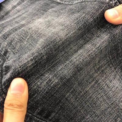 İyi fiyat Taş Yıkanmış Süper Streç Pamuk Dualfx T400 Likralı Denim Jeans Kumaş Kükürt Siyah çevrimiçi