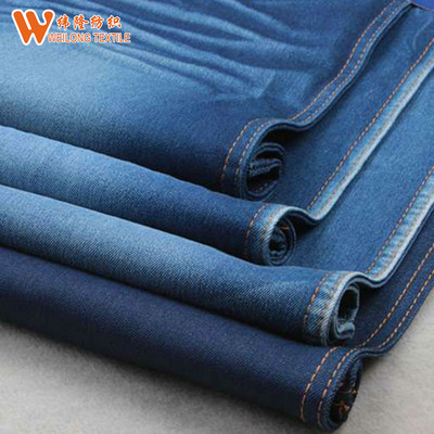 Şantuksuz Pamuk Polyester Spandex İplik Boyalı Denim Kumaş Koyu Mavi