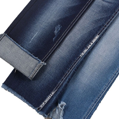 İyi fiyat 9.4oz Yüksek Streç Denim Kumaş Pamuklu Kot Malzeme 3/1 Sağ El Örgüsü çevrimiçi