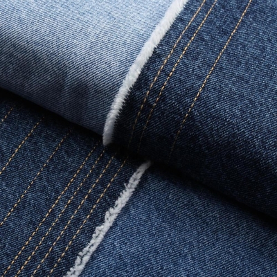 %100 Pamuklu Jeans Rijid Denim Kumaş Sürdürülebilir Geri Dönüşümlü GRS Sertifikası