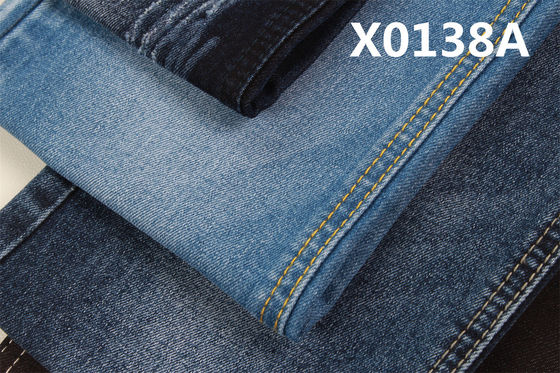 İyi fiyat 10.6 Oz Gri Güç Streç Denim Kumaş Süper Koyu Mavi Sanforlama çevrimiçi