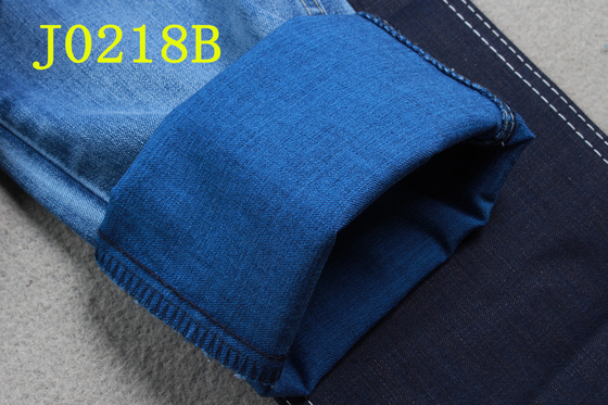 Tencel Pamuklu Polyester Spandex Mavi Arka Taraf Desizing 3/1 Sağ El Dimi ile 9 OZ Denim Kumaş
