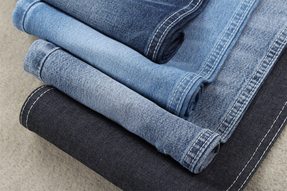 2/1 Sağ El 100 Kıyafet için Pamuk Denim Kumaş 7.5 Oz Koyu Mavi 180cm Genişlik