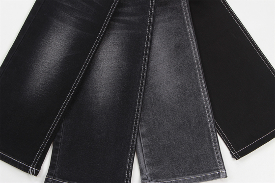 Ucuz Fiyat 10.5oz Polyester Spandex Elastisiteyle Siyah Denim Jeans için Denim Kumaş