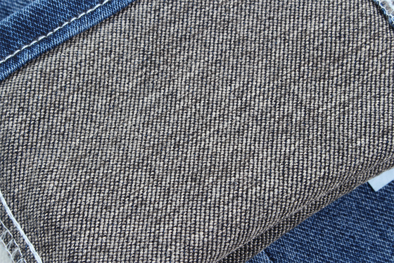11 Oz Özel Dikiş Sahte Dikiş Denim Kumaş AB Yarn Tasarımı Özel Erkek Jeans için Arka Taraf Hindistan Pazarı Bangladeş