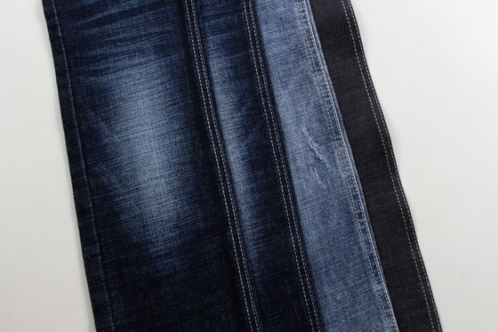 İyi fiyat Heavyweight 12.6 Oz Koyu Mavi Crosshatch Slub Jeans için Denim Kumaş çevrimiçi