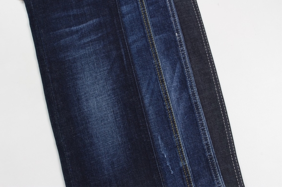 Sıcak satış ve toptan dark blue crossshatch slub jeans kumaş
