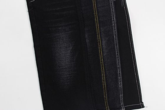 İyi fiyat 12 oz siyah ve siyah arka tarafı crossshatch slub jeans kumaşı çevrimiçi