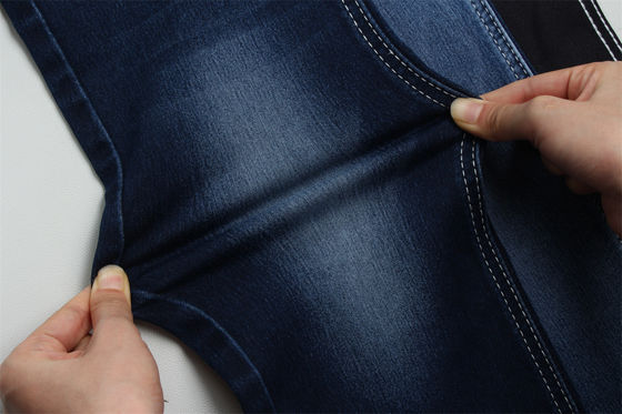 İyi fiyat 10.5 Oz Satin Denim Kumaş Kadınlar için Jeans Yüksek Stretch Süper Koyu Mavi çevrimiçi