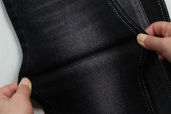 İyi fiyat 11 oz Erkekler için düşük germelik denim kumaş Giyin Jeans Siyah arka tarafı Rekabetçi Fiyat Weilong Tekstil çevrimiçi