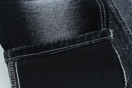 İyi fiyat 13.5 Oz Düşük germe Ağır Denim Kumaş Erkek İş Giyin Jeans Siyah Sırt çevrimiçi