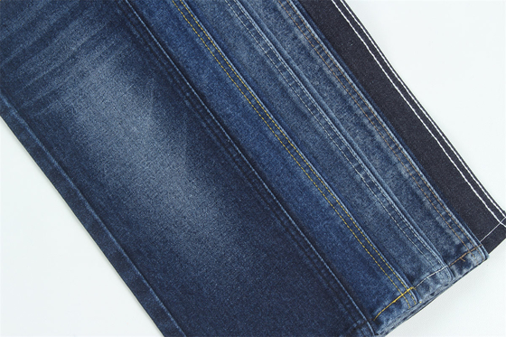 Mavi Renkli Denim Kumaş Sert 100% Pamuk İşçi Jean Kumaş için Geri Dönüştürülmüş İplik