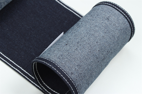 Çok Derin Mavi 11.5 Oz Yüksek Elastikte Geri Dönüştürülmüş Elyaf Denim Kumaş