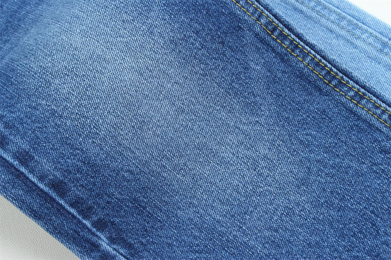 12.5oz Sert Denim Kumaş Düzme Düzme Markalı Jeans için % 100 Pamuk Süper Koyu Mavi