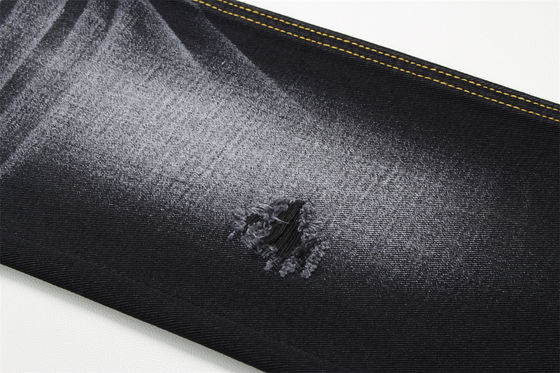 İyi fiyat 10.5oz Siyah Denim Kumaş Sert 100% Pamuk Siyah Ve Siyah Arka Taraf Şık Jeans Erkek Arkadaşı Şık Yumuşak El Hissesi Kadınlar çevrimiçi