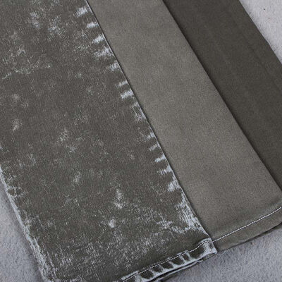 İyi fiyat 8.5 oz Lacivert Yeşil Power Stretch Pamuk Polyester Spandex Kot Kumaş Üreticisi çevrimiçi