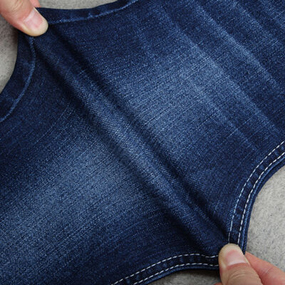 İyi fiyat 9.4 oz İndigo Mavi Kot Kumaş Pamuklu Poli Spandeks Güçlü Esnek Orta Ağırlık çevrimiçi