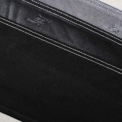 İyi fiyat 11.5 oz 55% Pamuk 45% Poliester Siyah Siyah Jeans Kumaş çevrimiçi