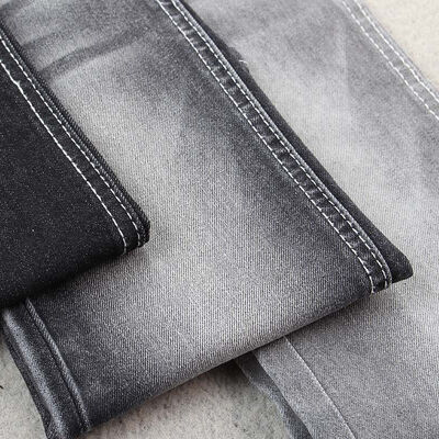 İyi fiyat Kadın ve Erkek Kot Pantolonlar İçin 10-11 OZ Siyah / Beyaz Denim Kumaşlar Hazır Kot çevrimiçi