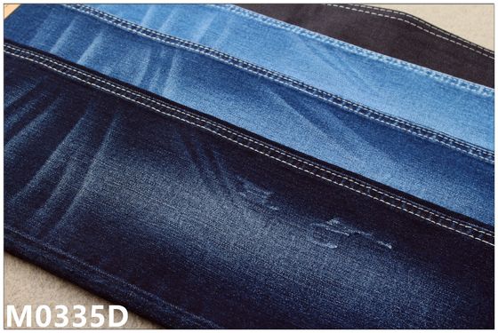 İyi fiyat 9.5 oz Çevre Dostu Koyu Indigo Sıkı Jean Malzemesi Bayan Yumuşak El Hissi Geri Dönüşüm İçin çevrimiçi