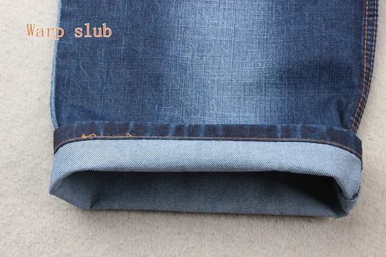 12.1 OZ 100 Pamuklu Denim Kumaş Çapraz Hatlı Slub Siro İpliği ile Esnemez