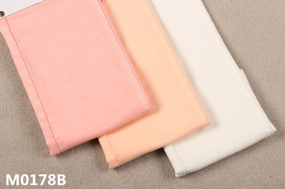 İyi fiyat Ölmeye Hazır 9 Oz 305gsm Çift Katmanlı Örme Sahte Denim Malzeme Bej Denim Kumaş çevrimiçi