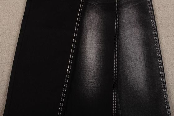 İyi fiyat 9.3 Oz Rahat Kükürt Siyah Saten Streç Asit Yıkama Denim Kumaş Stoklot çevrimiçi