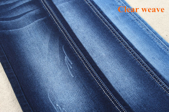 İyi fiyat 9oz 63 Pamuk 36 Polyester 1 Spandex sağ Denim Dimi Dokuma Kumaş çevrimiçi