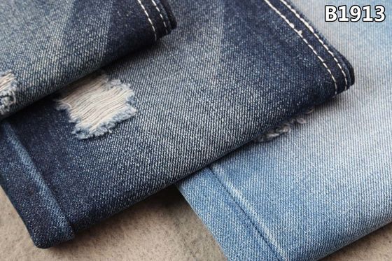 İyi fiyat 13.5oz Pamuk Polyester Denim Kumaş Indigo Mavi Sanforlama Kotları çevrimiçi
