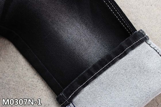 İyi fiyat 9.5oz Sahte Örgü Denim Kumaş Kükürt Siyah Çift Katmanlı Streç çevrimiçi