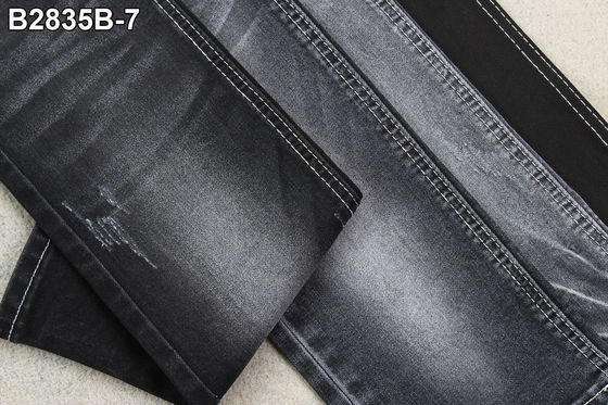 İyi fiyat 62/63” Hafif Şantuk Siyah Denim Jeans Kumaş 10.5oz Konfeksiyon için çevrimiçi