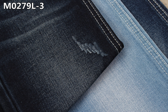 11oz Erkek Elastik Denim Kumaş İndigo Slubby Dokulu Jeans Hammadde İnce Stil